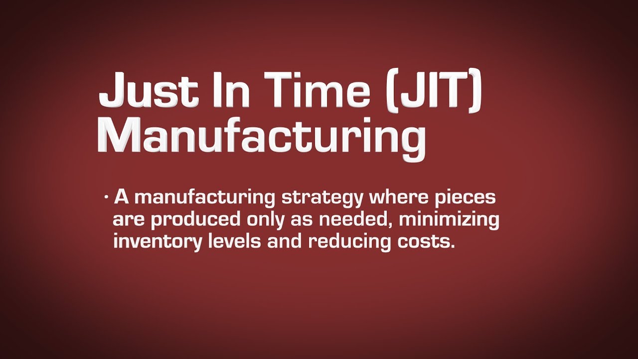 What does just-in-time production mean